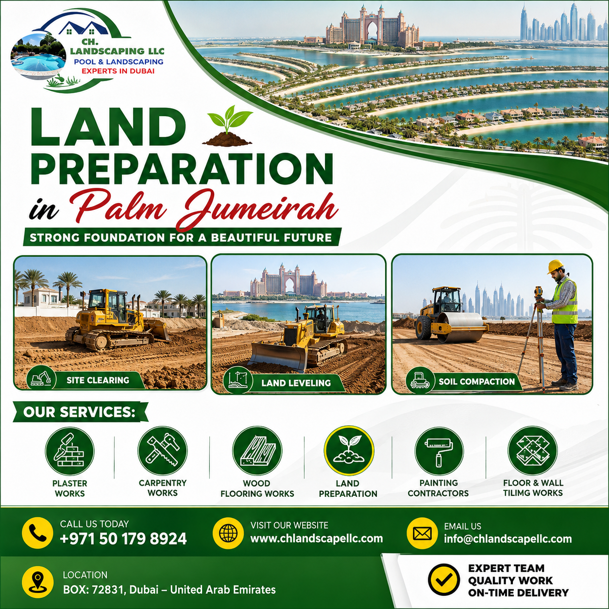 land preparation in palm jumeirah