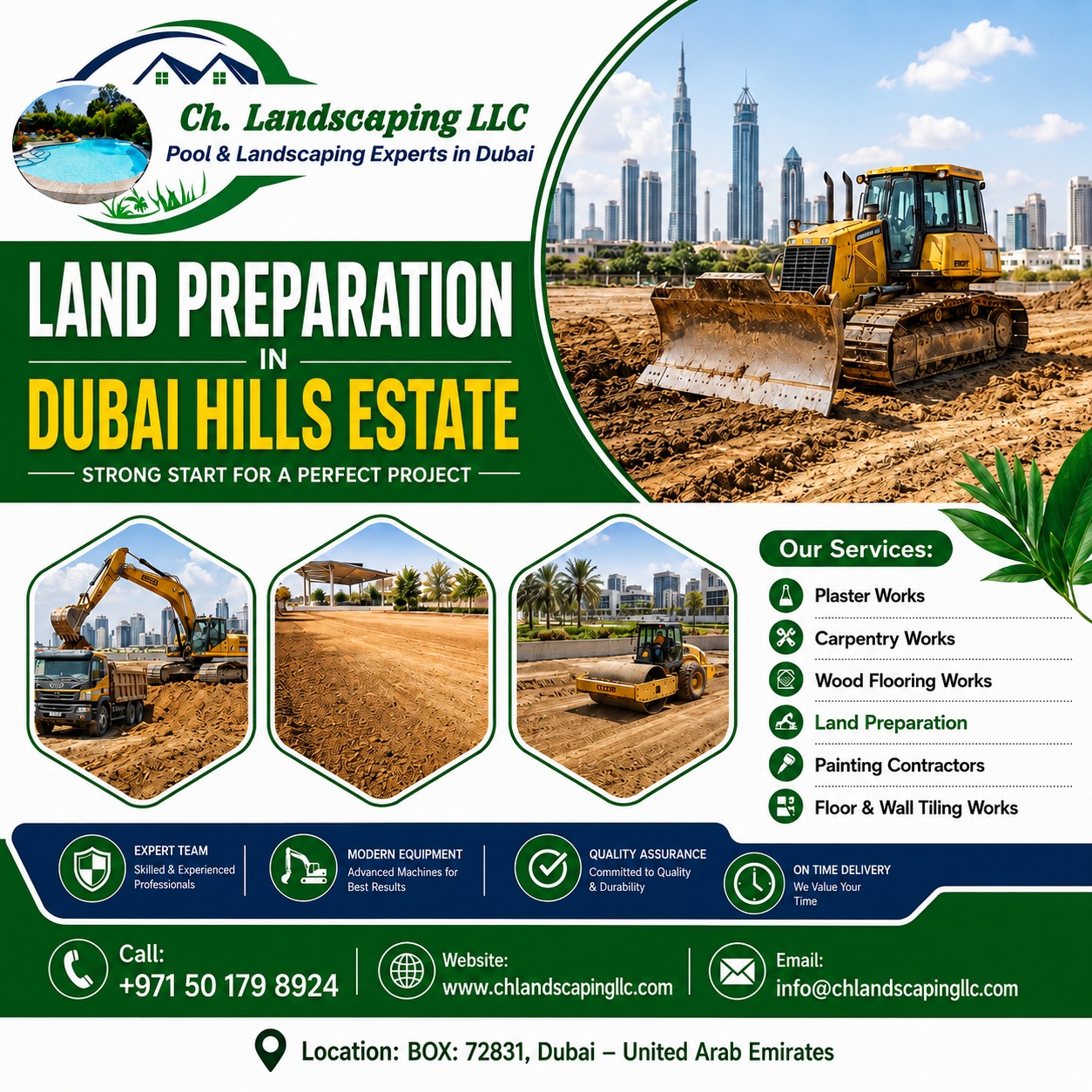 land preparation in dubai hills estate
