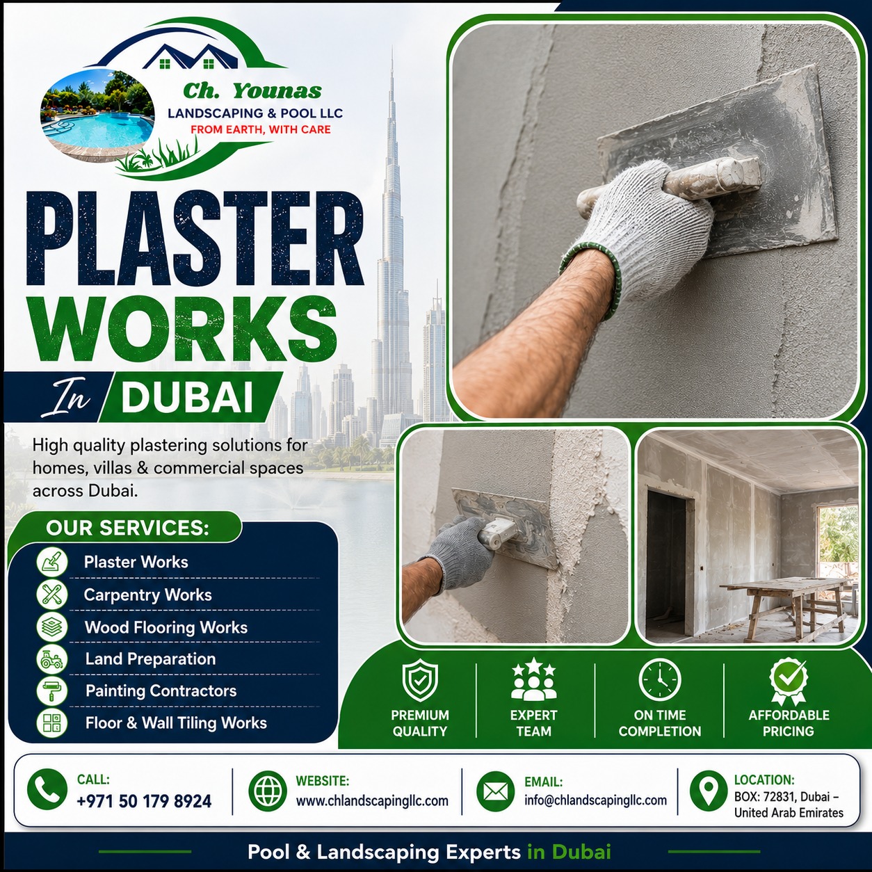 plaster works in dubai